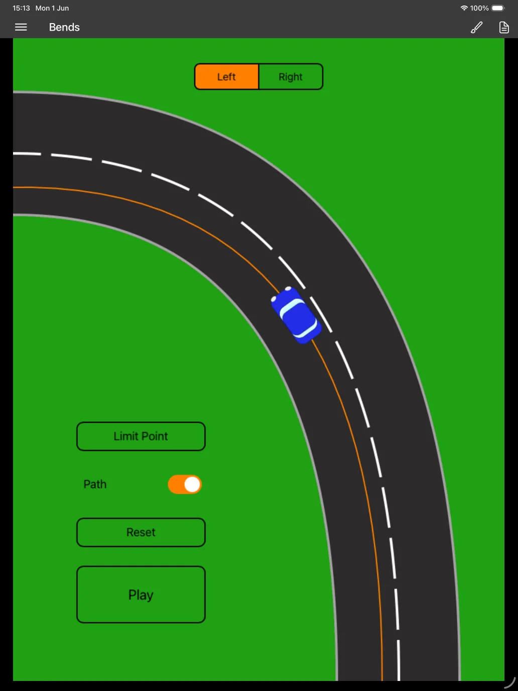 Roads by Neil Beaver on iPad — browsing the road background list
